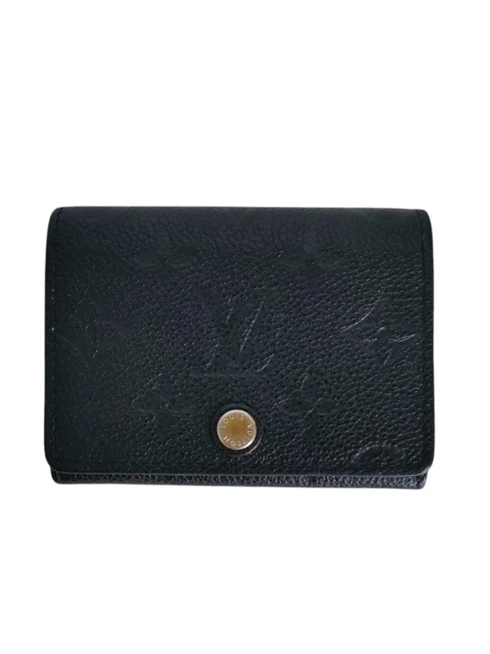 Louis Vuitton Monogram Empreinte Envelope Business Card Holder Case Noir Black